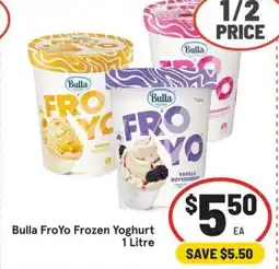IGA Bulla FroYo Frozen Yoghurt offer