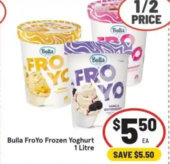 IGA Bulla FroYo Frozen Yoghurt offer