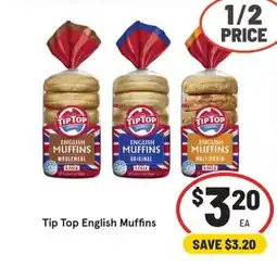 IGA Tip Top English Muffins offer