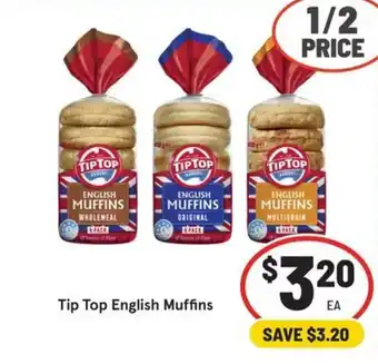 IGA Tip Top English Muffins offer