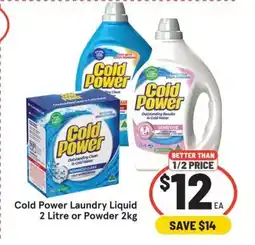 IGA Cold Power Laundry Liquid or Powder offer