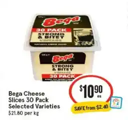 IGA Bega Cheese Slices 30 Pack offer