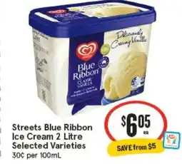 IGA Streets blue ribbon ice cream offer