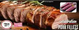IGA Australian pork pork fillets offer