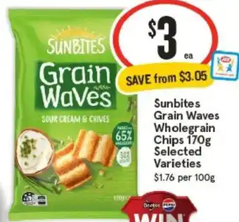 IGA Sunbites Grain Waves Wholegrain Chips offer