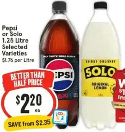 IGA Pepsi or Solo offer