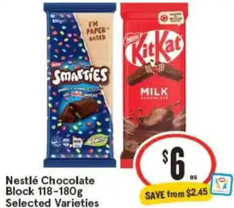 IGA Nestlé Chocolate Block offer