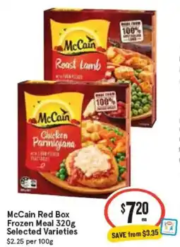 IGA McCain Red Box Frozen Meal offer