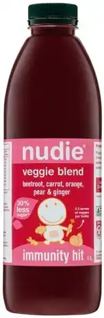 IGA Nudie Veggie Blend or Cloudy Apple 1 Litre Selected Varieties offer