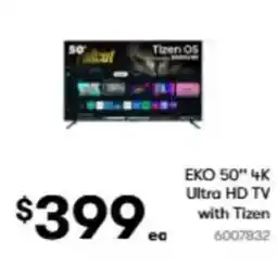 BIG W Eko 50" 4k ultra hd tv with tizen offer
