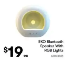 BIG W Eko bluetooth speaker with rgb lights offer