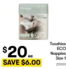 BIG W Tooshies eco nappies size 1 offer