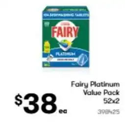 BIG W Fairy Platinum Value Pack 52X2 offer