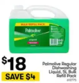 BIG W Palmolive regular dishwashing liquid, sl bulk refill pack offer