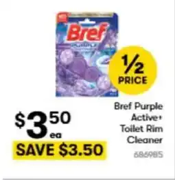 BIG W Bref purple active+ toilet rim cleaner offer