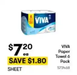 BIG W Viva paper towel 6 pack offer