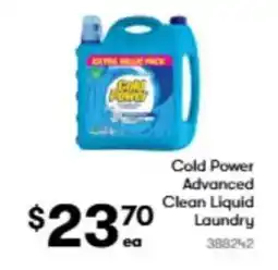 BIG W Cold power advanced clean liquid laundry offer