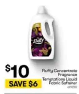 BIG W Fluffy concentrate fragrance temptations liquid fabric softener offer