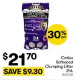 BIG W Catlux softwood clumping litter offer