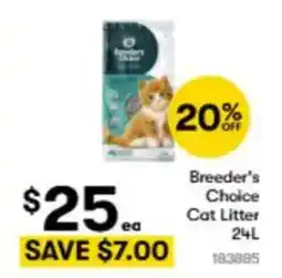 BIG W Breeder's choice cat litter offer