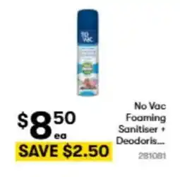 BIG W No vac foaming sanitiser + deodoris offer