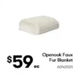 BIG W Openook faux fur blanket offer
