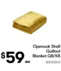 BIG W Openook shell quilted blanket qb/kb offer