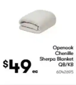 BIG W Openook chenille sherpa blanket offer