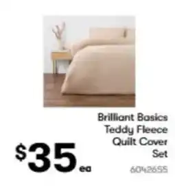 BIG W Brilliant basics teddy fleece quilt cover offer