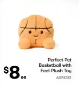 BIG W Perfect pet basketball with feet plush toy offer