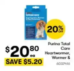 BIG W Purina Total Care Heartwormer, Wormer offer