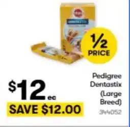 BIG W Pedigree dentastix (large breed) offer