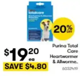 BIG W Purina total care heartwormer & allworme offer