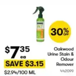 BIG W Oakwood urine stain & odour remover offer