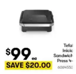 BIG W Tefal inicio sandwich press 4- offer