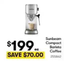 BIG W Sunbeam compact barista coffee offer