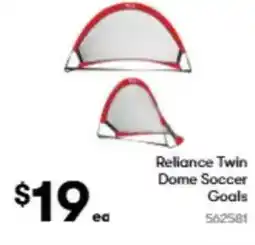 BIG W Reliance twin dome soccer goals offer