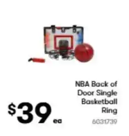 BIG W NBA Back of Door Single Basketball Ring offer