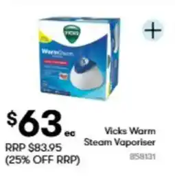 BIG W Vicks warm steam vaporiser offer