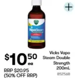 BIG W Vicks vapo steam double strength offer
