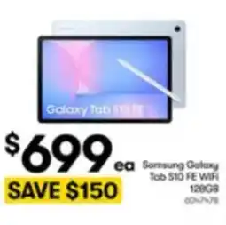 BIG W Samsung galaxy tob s10 fe wifi offer