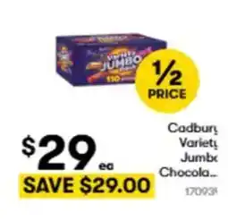 BIG W Cadbury variety jumb chocolate offer