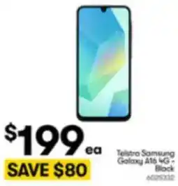 BIG W Telstra samsung galaxy a16 4g black offer