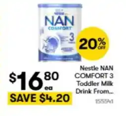 BIG W Nestle nan comfort 3 toddler milk drink from offer