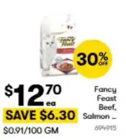 BIG W Fancy feast beef, salmon offer