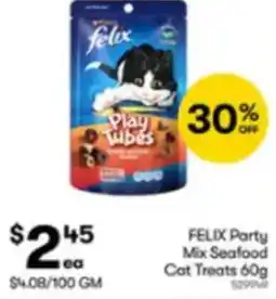 BIG W Felix party mix seafood cat treats offer