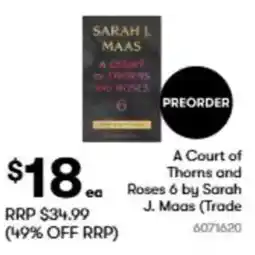 BIG W A court of thorns and roses 6 by sarah offer
