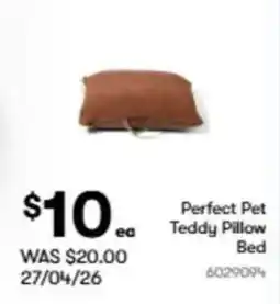 BIG W Perfect pet teddy pillow offer