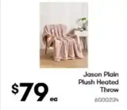 BIG W Jason plain plush heated throw offer