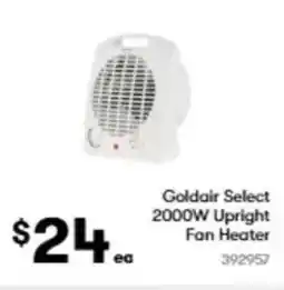 BIG W Goldair select 2000w upright fan heater offer